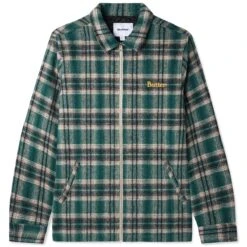 Butter Goods Insulated Plaid Zip Thru Jacket