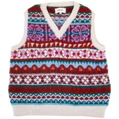 Checks Fair Isle Hand Knit Vest