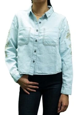 One Teaspoon Montana Cropped Linen Shirt