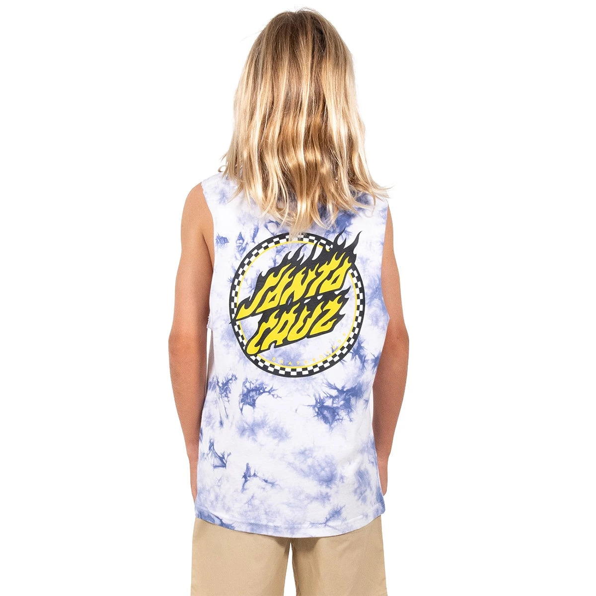 Santa Cruz Checked Out Flamed Dot Youth Muscle - Image 2