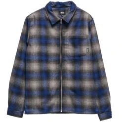 Stussy Shadow Plaid Zip Up L/S Shirt
